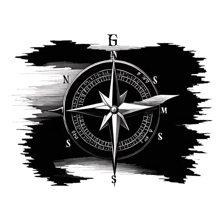 compass design tattoo design idea