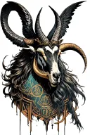 arcangel uriel with capricorn zodiac sign tattoo design idea