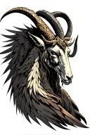 arcangel uriel with capricorn zodiac sign tattoo design idea