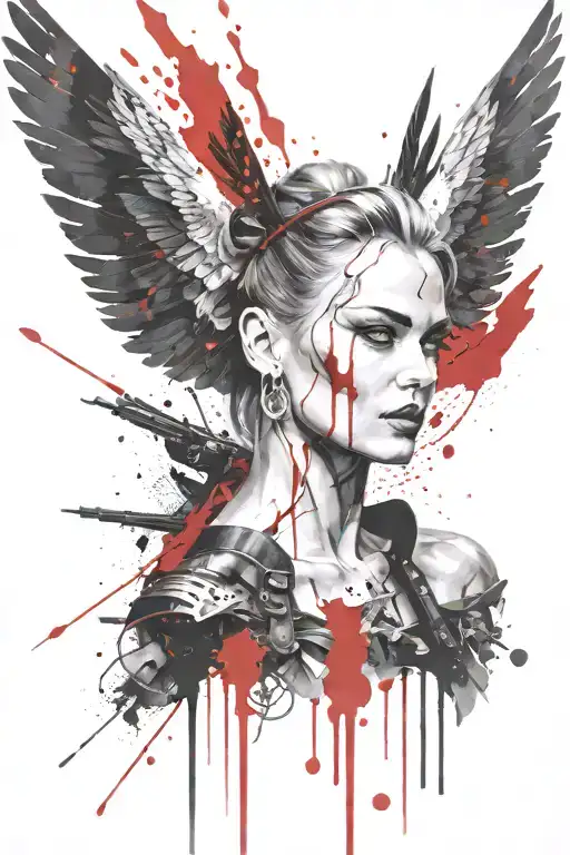 valkyrie tattoo design idea