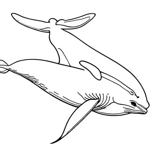 Beluga Whale tattoo design idea