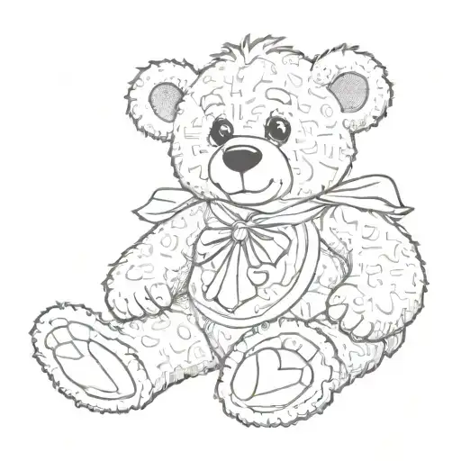 1998 Valentina The Bear. Ty Beanie Baby.  tattoo design idea
