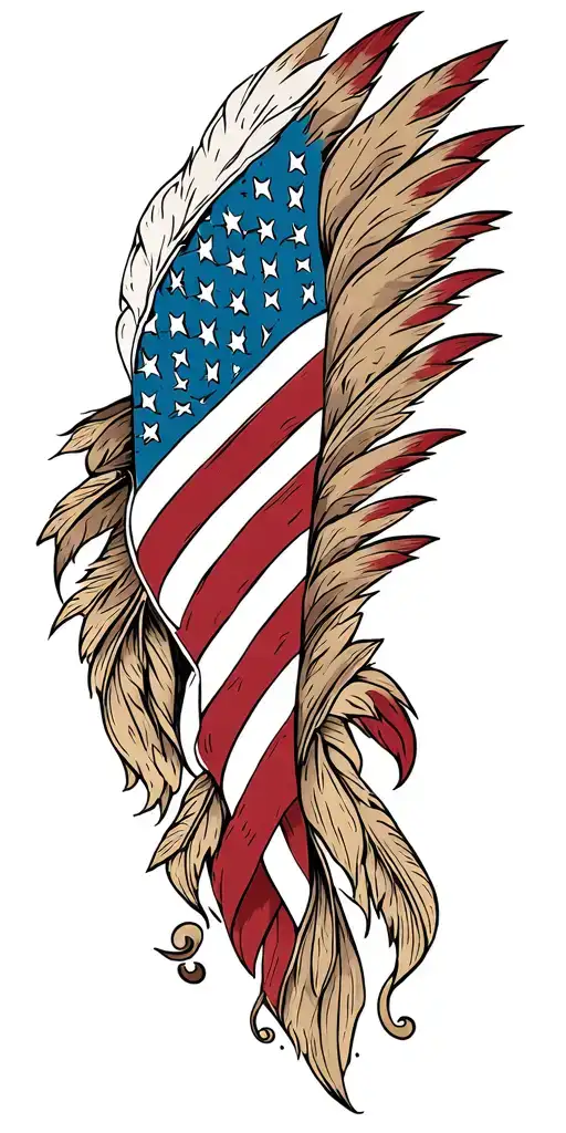 american flag fading into tribal tattoo tattoo design idea