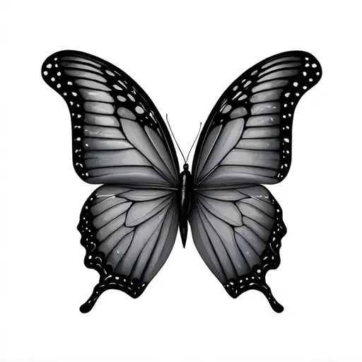 3d butterfly  tattoo design idea
