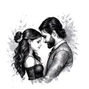 father and daughter tattoo design idea