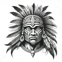 Aztec warrior tattoo design idea