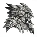 Aztec warrior tattoo design idea