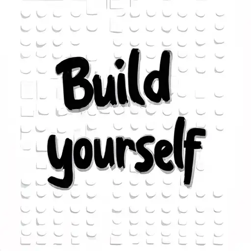 "Build yourself" lego bricks tattoo design idea