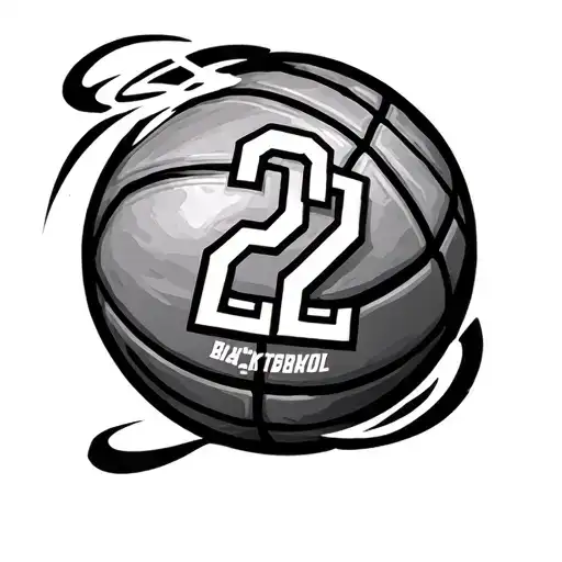 Basketball number 22 tattoo design idea