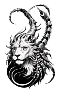 Aquarius Leo Scorpio zodiac sign tattoo design idea