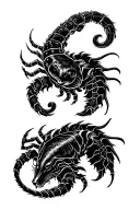 Aquarius Leo Scorpio zodiac sign tattoo design idea