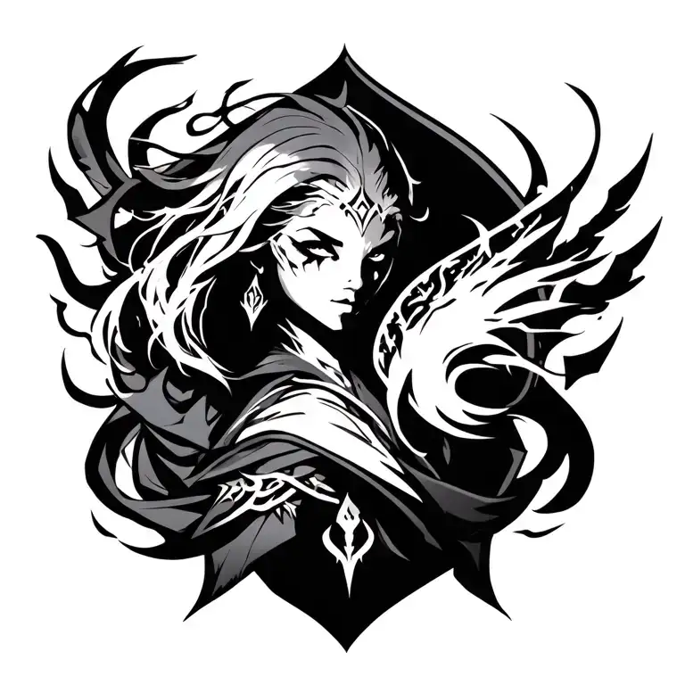 arcane league of legends tattoo design idea