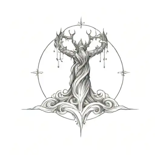 Coverup Norse Mythology tattoo design idea