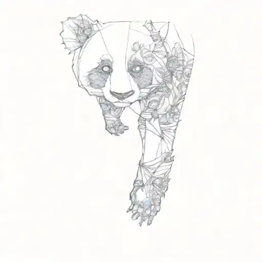 a panda bear tattoo design idea