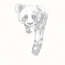 a panda bear tattoo design idea