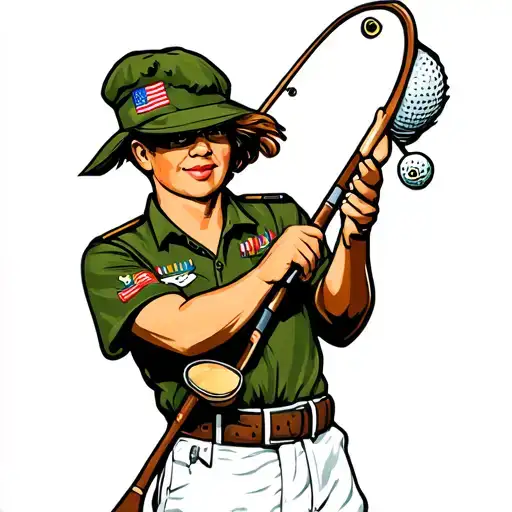 airforce, trees, golfing, fishing  tattoo design idea