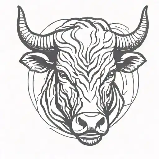 bull and Aries baby tattoo design idea