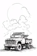 truck mudding tattoo design idea