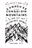 "Proverbs 24:16" someone conquering mountains guided by the holy spirit tattoo design idea