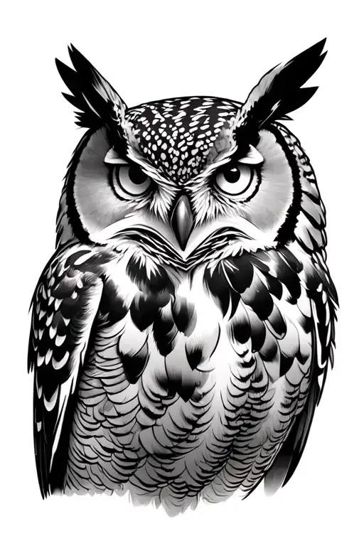Great Horned Owl tattoo design idea