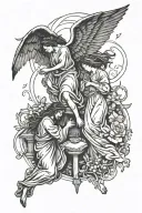 annunciation bible scripture tattoo design idea