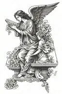 annunciation bible scripture tattoo design idea