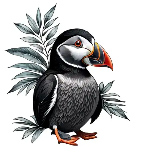 puffin Polynesia tattoo design idea