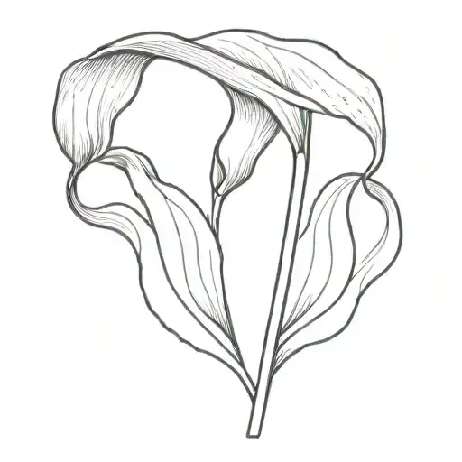 calla lily fineline tattoo design idea