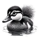 Duckling tattoo design idea