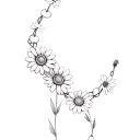 daisy chain tattoo design idea
