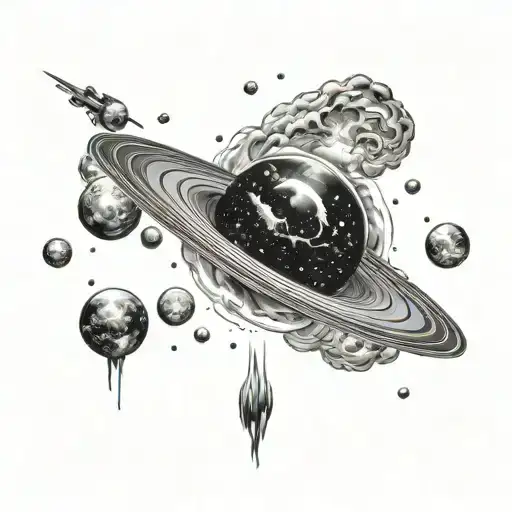 galaxy tattoo design idea