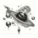 galaxy tattoo design idea