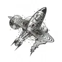 galaxy tattoo design idea