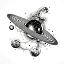 galaxy tattoo design idea