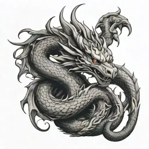 Dragon Wrapped Around Arm tattoo design idea