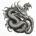 Dragon Wrapped Around Arm tattoo design idea