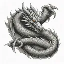 Dragon Wrapped Around Arm tattoo design idea
