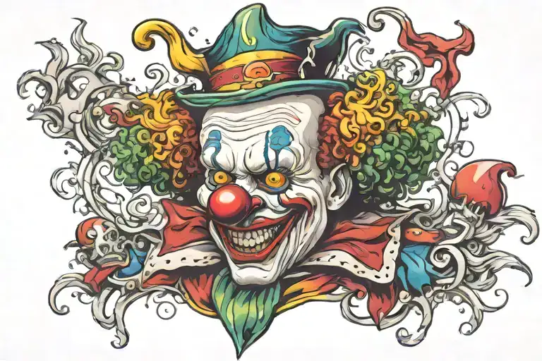 art the clown tattoo design idea