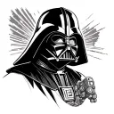 Darth vader mojo jojo h-bomb tattoo design idea