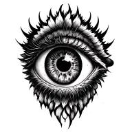 eye with wings tattoo design idea
