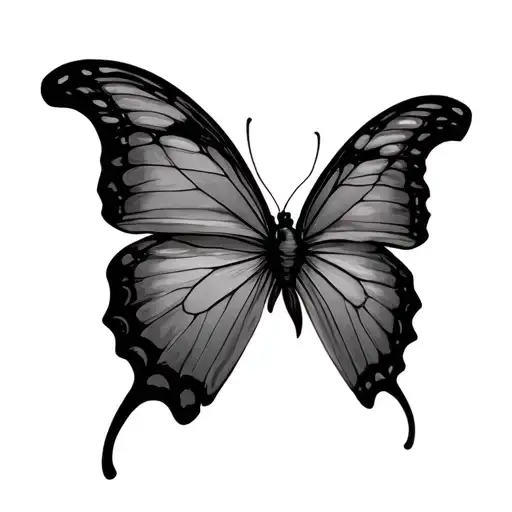 masculine butterfly tattoo design idea