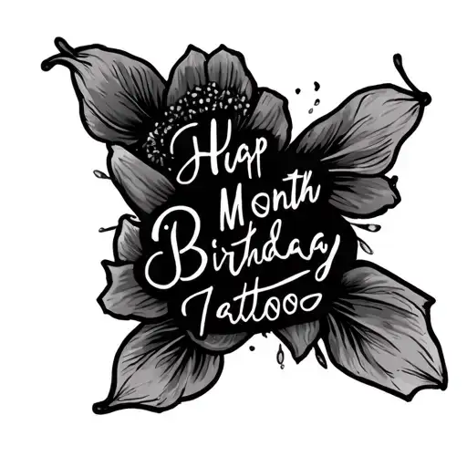 Birthday Month tattoo design idea