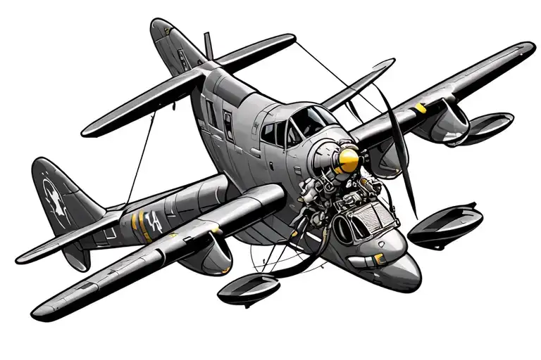 aviation engineer tattoo design idea