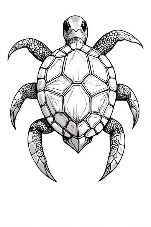 gothic turtle tattoo design idea
