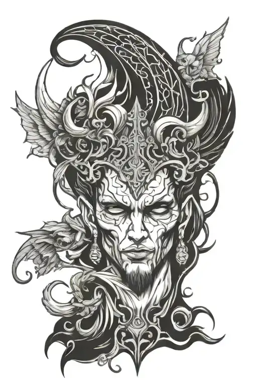 Lucifer tattoo design idea