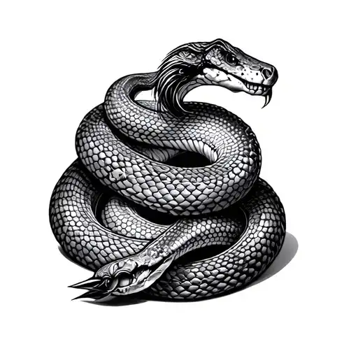 Make a small fine line tattoo with a snake and a double function for Self Harm and Sexual Assult tattoo design idea