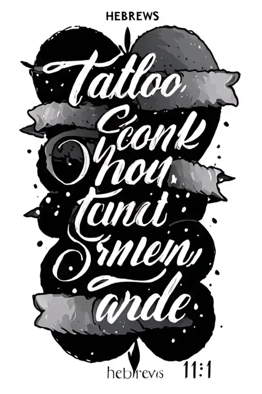 bible verse hebrews 11:1 tattoo design idea