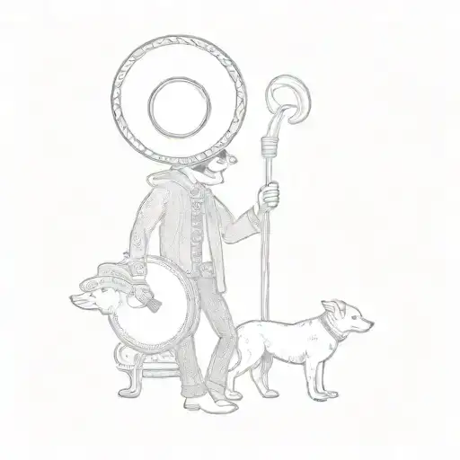 change sheppears head for a mariachi sombrero tattoo design idea