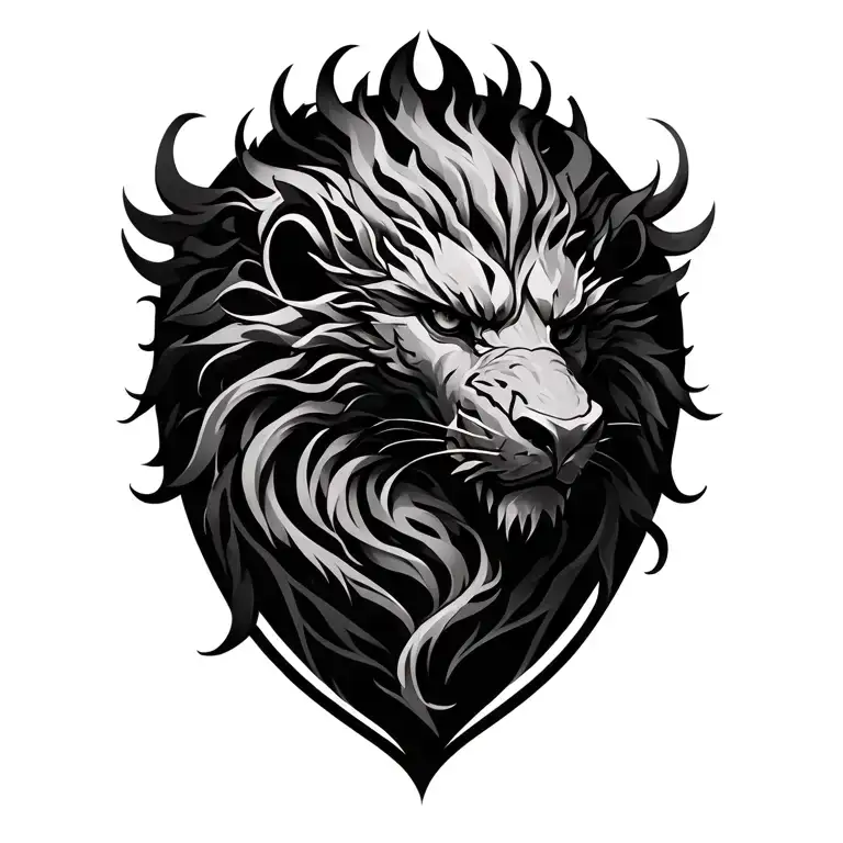 celtic lion dragon tattoo design idea