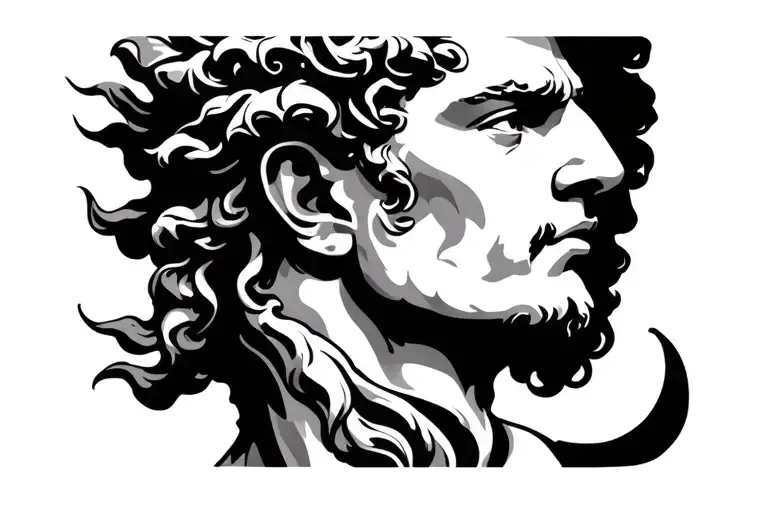 Mens greek god throat tattoo tattoo design idea